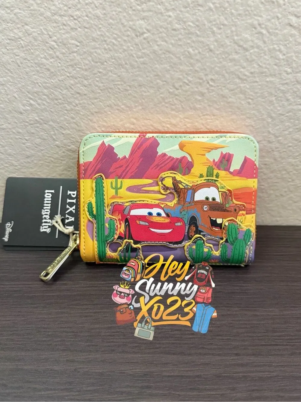 Loungefly Disney Pixar Cars Lightning McQueen and Mater Desert Zip Wallet